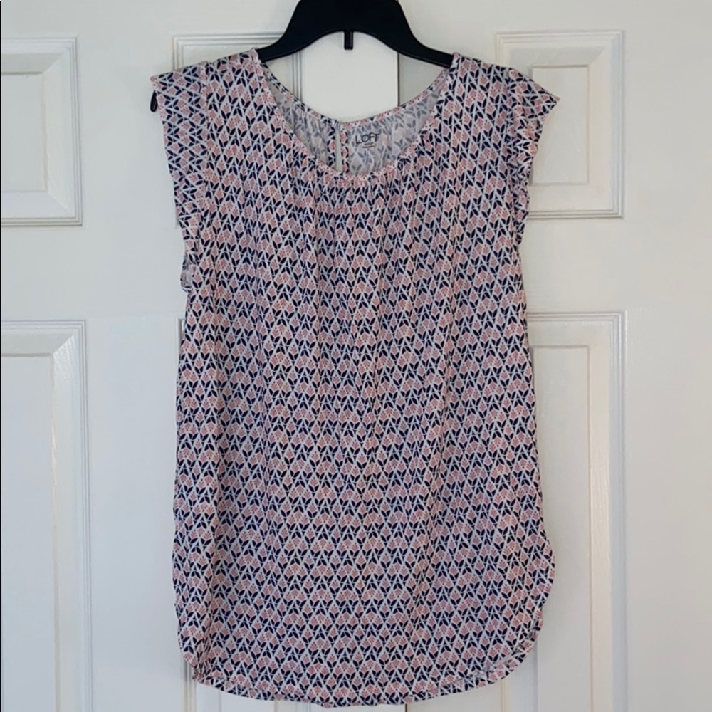Loft Outlet - Blue/Coral Sleeveless